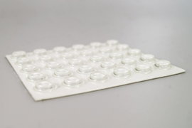 Öntapadós műszerláb, kerek Ø 12,7 x 3,5 mm, poliuretán, átlátszó, 60 db, Toolcraft 2125C60-C