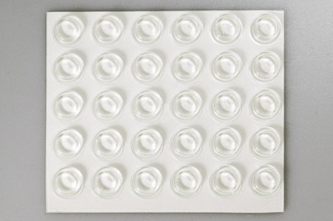 Öntapadós műszerláb, kerek Ø 12,7 x 3,5 mm, poliuretán, átlátszó, 60 db, Toolcraft 2125C60-C 2. kép