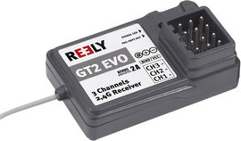 3 csatornás vevő 2.4 GHz, JR dugasz, Reely