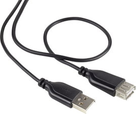 Renkforce SuperSoft hosszabbító kábel A/A fekete 1 m