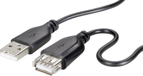 Renkforce SuperSoft hosszabbító kábel A/A fekete 1 m 3. kép