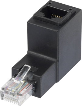 CAT5e RJ45-Adapter 90°ban felfelé hajlítva, Renkforce