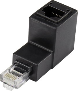 CAT5e RJ45-Adapter 90°ban lefelé hajlítva, Renkforce