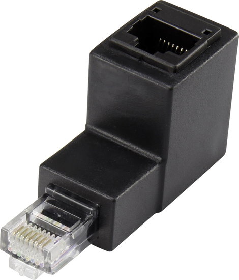 CAT5e RJ45-Adapter 90°ban lefelé hajlítva, Renkforce