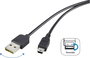 USB 2.0 A/Mini-B csatlakozókábel 1,8 m, megfordítható dugóval bélyegkép