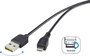 USB 2.0 A/Micro-B csatlakozókábel 1,8 m, megfordítható dugóval bélyegkép
