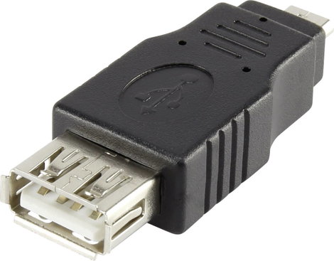 USB 2.0 átalakító, mikro B dugóról A aljra, Renkforce