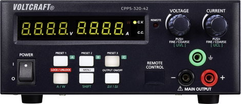 Programozható labortápegység, 0.02 - 42 V/DC 0.01 - 20 A 320 W, Voltcraft CPPS-320-42
