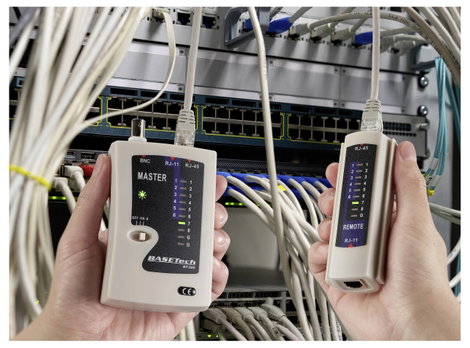 Koax kábel teszter, UTP, LAN hálózati kábel teszter, RJ11/RJ45, BNC csatlakozókhoz, kábelekhez Baset 6. kép