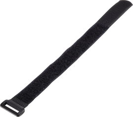 Tépőzár pánttal bolyhos és horgos fél, 300 mm x 20 mm Fekete Basetech 98001c373 1 db
