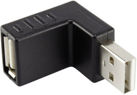 USB könyök adapter [dugó A - USB 2.0 aljzat A] 90°-ban felfelé hajlított Renkforce 29212C30