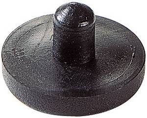 Furatba nyomható műszerláb, kerek Ø 6,5 x 12,2 mm, fekete, PB Fastener 1278-01 4. kép