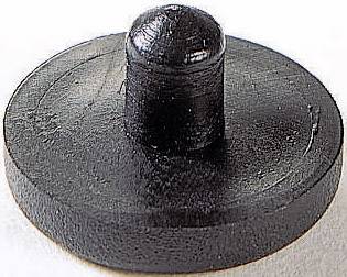 Furatba nyomható műszerláb, kerek Ø 6,5 x 12,2 mm, fekete, PB Fastener 1278-01 5. kép