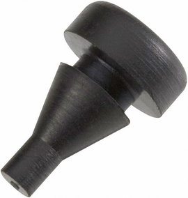 Furatba nyomható műszerláb, kerek Ø 10 x 15,4 mm, fekete, PB Fastener 1301-01