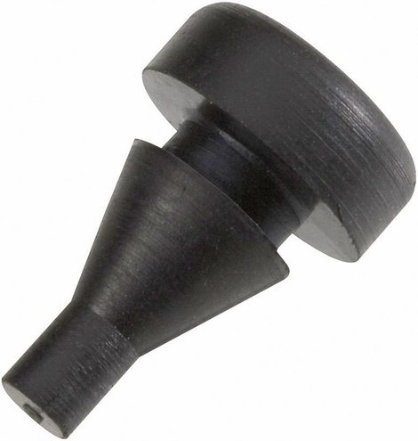 Furatba nyomható műszerláb, kerek Ø 10 x 15,4 mm, fekete, PB Fastener 1301-01