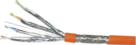 Hálózati kábel CAT 7 S/FTP 8 x 0.25 mm² Narancs VOKA Kabelwerk 170203-50 méteráru