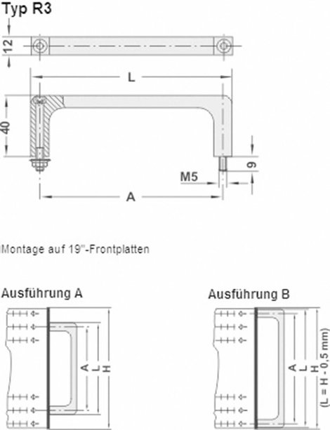 Rohde Profil fogantyú, R3 R3-12.055.01 (H x Sz) 67 mm x 12 mm Alumínium Ezüst 2. kép