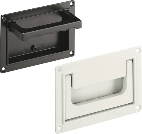Rohde Süllyesztett kihajtható fogantyú, SK SK-79.R118.9005 (H x Sz) 130 mm x 91 mm Alumínium Fekete