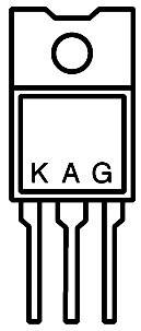 Tirisztor, NXP BT152-800R TO-220, 20 A, 800 V 2. kép