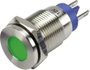 Beépíthető LED-es jelzőlámpa zöld 12 V Tru Components GQ16F-D/G/12V/N bélyegkép