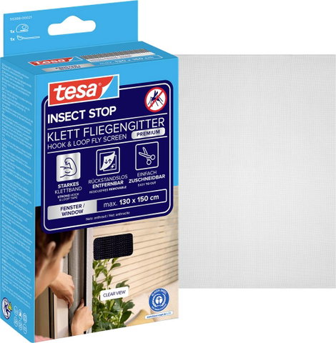 TESA® COMFORT szúnyogháló ablakra, 1,3 x 1,5 m, antracit