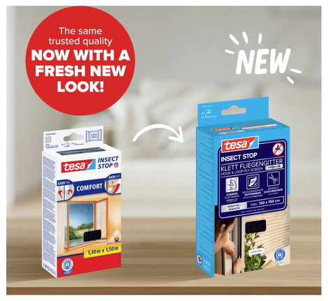 TESA® COMFORT szúnyogháló ablakra, 1,3 x 1,5 m, antracit 2. kép