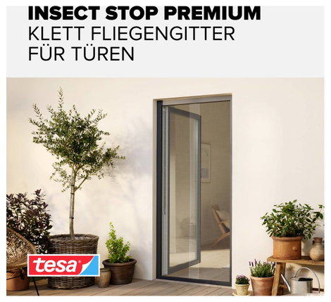 TESA® COMFORT szúnyogháló ajtóra, 2,2 x 1,3 m, fehér 3. kép