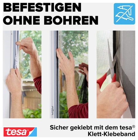 TESA® COMFORT szúnyogháló ajtóra, 2,2 x 1,3 m, fehér 5. kép
