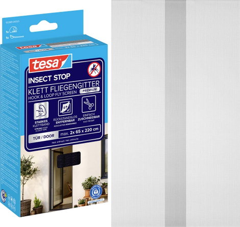 TESA® COMFORT szúnyogháló ajtóra, 2,2 x 1,2 m, antracit