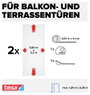 TESA® COMFORT szúnyogháló ajtóra, 2,2 x 1,2 m, antracit 4. bélyegkép