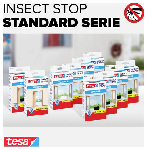 Szúnyogháló ajtóra 2,2 x 1,3 m, antracit, TESA® STANDARD 55679-21 7. kép