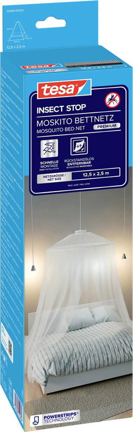 Szúnyogháló és moszkitóháló, ágy fölé helyezhető, TESA Insect Stop COMFORT 558