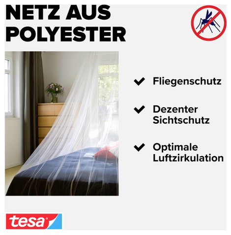Szúnyogháló és moszkitóháló, ágy fölé helyezhető, TESA Insect Stop COMFORT 558 6. kép