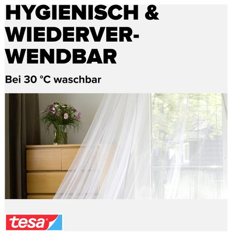 Szúnyogháló és moszkitóháló, ágy fölé helyezhető, TESA Insect Stop COMFORT 558 7. kép
