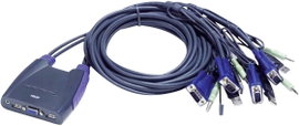 4 portos KVM switch USB-vel és VGA csatlakozókkal Aten CS64US-AT