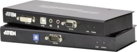 DVI, USB 2.0 KVM extender jelerősítő, jeltovábbító RJ45 csatlakozással 60 m-ig Aten CE600-AT-G