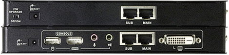 DVI, USB 2.0 KVM extender jelerősítő, jeltovábbító RJ45 csatlakozással 60 m-ig Aten CE600-AT-G 4. kép