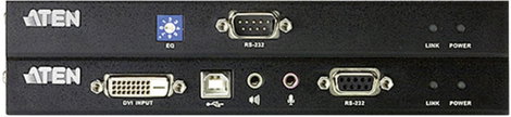 DVI, USB 2.0 KVM extender jelerősítő, jeltovábbító RJ45 csatlakozással 60 m-ig Aten CE600-AT-G 5. kép