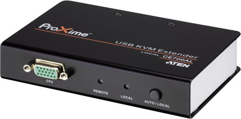 VGA, USB 2.0 KVM extender jelerősítő, jeltovábbító RJ45 csatlakozással 150 m-ig Aten CE700A-AT-G 4. kép
