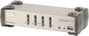 4 portos USB-s KVM switch, (billentyűzet, video, egér) elosztó, PS/2 és VGA elosztó Aten CS1734B-AT- bélyegkép