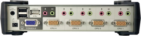 4 portos USB-s KVM switch, (billentyűzet, video, egér) elosztó, PS/2 és VGA elosztó Aten CS1734B-AT- 5. kép