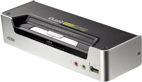 2 portos USB-s KVM switch, (billentyűzet, video, egér) elosztó, HDMI elosztó és USB 2.0 Hub Aten CS1