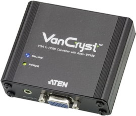 VGA - HDMI átalakító konverter [1x VGA aljzat és 3.5 mm-es jack aljzat - 1x HDMI aljzat] Aten VC180-