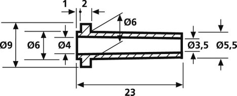 Törésgátló Ø 3,5 mm, PVC, fekete, HellermannTyton HV2213-PVC-BK-N1 2. kép