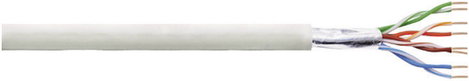 CAT5e F/UTP hálózati kábel, szereletlen, dugó nélküli 4 x 2 x 0.205 mm² 100m, szürke LogiLink CPV001