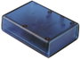 Műszerdoboz ABS 66 x 66 x 28 mm, kék, átlátszó, Hammond Electronics 1593KTBU bélyegkép