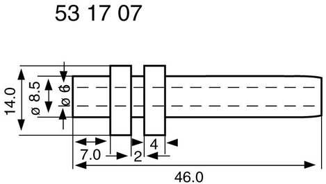 Törésgátló Ø 6 mm, PVC, fekete, HellermannTyton H321-PVC-BK-T1 2. kép