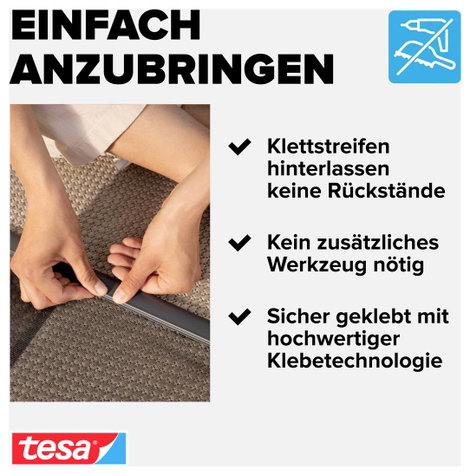 Szúnyogháló ajtóra, 2,2 m x 0,95 m, tesa® 55198-1-0 5. kép
