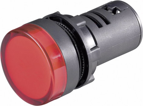 LED-es jelzőlámpa 22mm piros 12V/AC/DC
