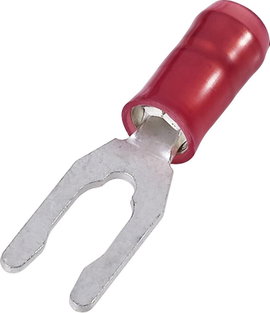 Villás kábelsaru 0.26 mm² 1.65 mm² M2.5 Részlegesen szigetelt Piros TE Connectivity 327717 1 db